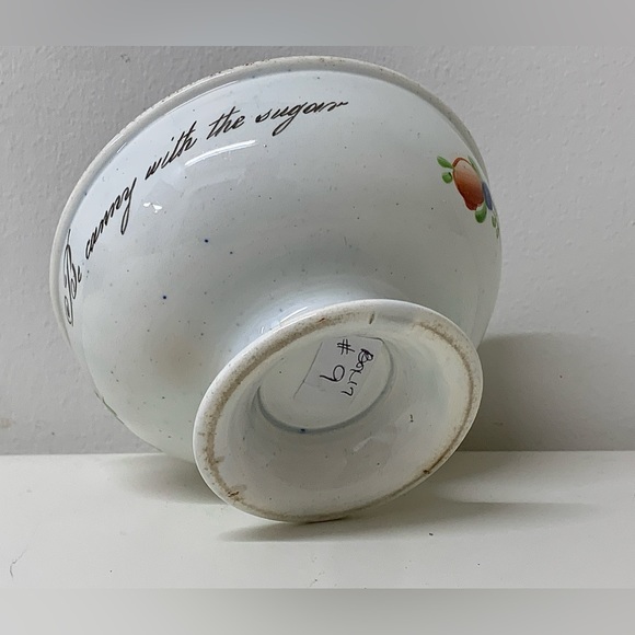 c. 1830 Vintage Gaudy Welsh Drape Variant Inscribed Pedestal Sugar Bowl - Picture 11 of 16